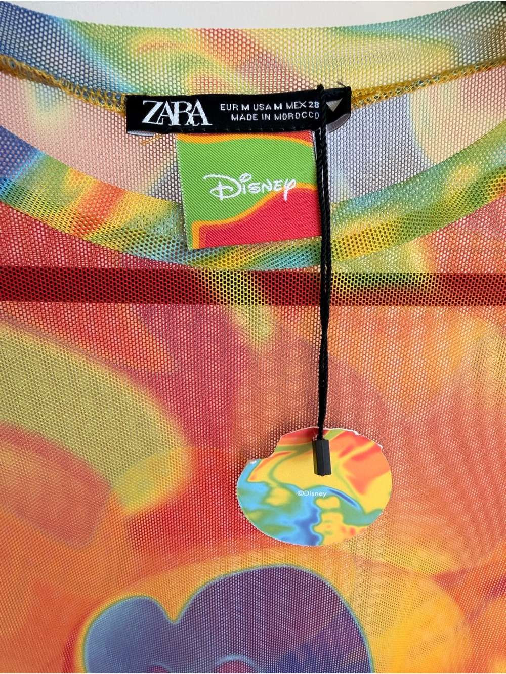 Zara Multicolor Mickey Mesh Bodysuit - Rainbow Hues - Picture 3 of 3